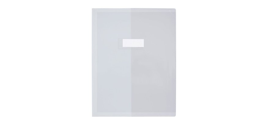Protège-cahier elba standard pvc cristal 20/100e rabat a4+ 240x320mm incolore