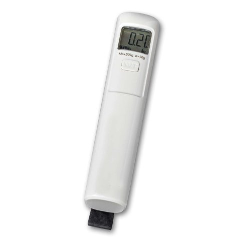 Pese-bagage maul trek capacite charge 50kg boucle   solide crochet inox grand     ecran lcd coloris blanc
