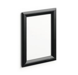Cadre affichage durable snapframe a5 aluminium film   transparent antireflet coins  droits coloris noir