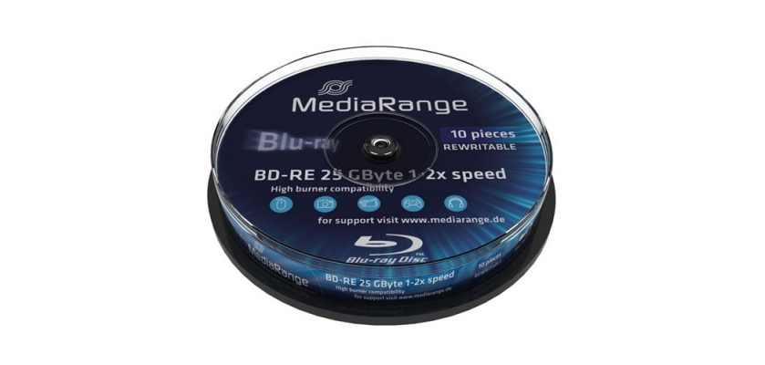 MediaRange MR501 wiederbeschreibbare Blu-Ray-Disc BD-RE 25 GB 10 Stück