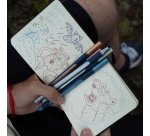 Pochette schneider roller metallique paint it 050 trait 0,4 mm pointe ultra smooth 8  coloris assorti