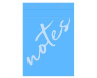 Bloc de bureau Notes agrafé en-tête A5 100 feuilles petits carreaux 60 g - Bleu clair