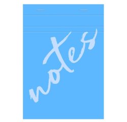 Bloc de bureau Notes agrafé en-tête A5 100 feuilles petits carreaux 60 g - Bleu clair