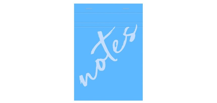 Bloc de bureau Notes agrafé en-tête A5 100 feuilles petits carreaux 60 g - Bleu clair