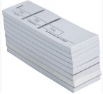 Bloc passe-partout 100 feuillets numérotés de 3 volets - Format 4,8x15 cm