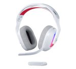 Logitech G Auriculares inalámbricos Astro A20 X LIGHTSPEED para gaming para PS5, Xbox, Switch y PC con PLAYSYNC AUDIO de dos sistemas, Bluetooth, RGB LIGHTSYNC y micrófono con varilla de 48 kHz, Blanco