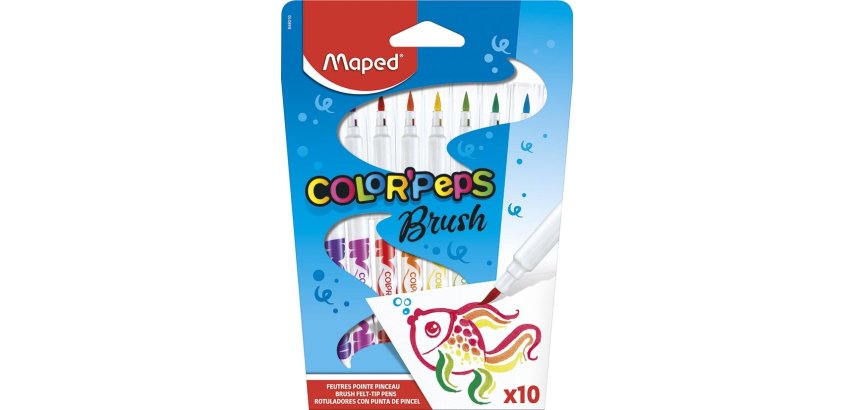 Feutre COLOR'PEPS Brush, étui en carton de 10