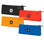 Trousse antartik triangulaire 1 compartiment silicone soft  touch coloris pastels         assortis