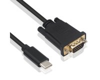 DLH DY-TU4744 câble vidéo et adaptateur 1,8 m USB Type-C VGA (D-Sub) Noir
