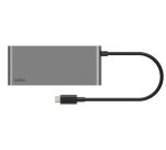 Belkin INC024HQSGY hub & concentrateur USB Type-C 10000 Mbit/s Gris