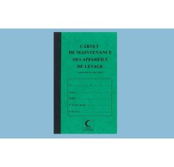 Carnet maintenance elve appareils de levage           protege-cahier cristal        21x13cm 32 pages