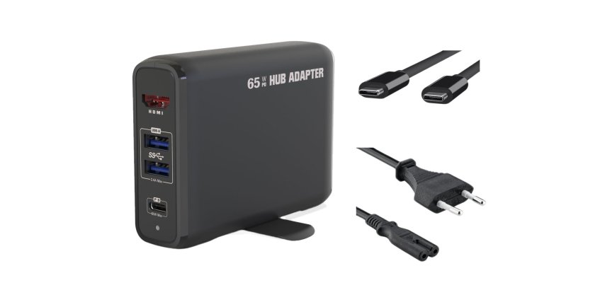 DLH DY-AS5100 station d'accueil Avec fil USB 3.2 Gen 1 (3.1 Gen 1) Type-C Noir