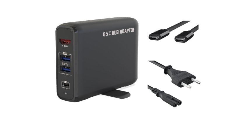 DLH DY-AS5100 station d'accueil Avec fil USB 3.2 Gen 1 (3.1 Gen 1) Type-C Noir
