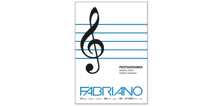 Fabriano ?Music Book writing notebook A4 16 sheets White
