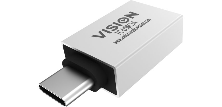 Vision TC-USBC3A changeur de genre de câble USB-A USB-C Blanc