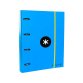 Classeur antartik 4 anneaux ronds 40mm a4 carton remborde feuillets mobiles quadrillage 5mm coloris bleu