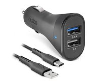 SBS Chargeur allume cigare USB x2