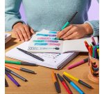 Blister 6 stylos-feutres paper mate flair metallic     coloris assortis