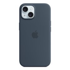 Apple Coque en silicone avec MagSafe pour iPhone 15 - Bleu orage