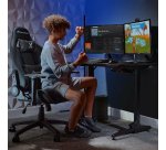 X Rocker 2023027 Videospielstuhl PC-Gamingstuhl Gepolsterter Sitz Schwarz
