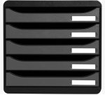 Module de classement Big Box Plus 5 tiroirs Metallic - Argent