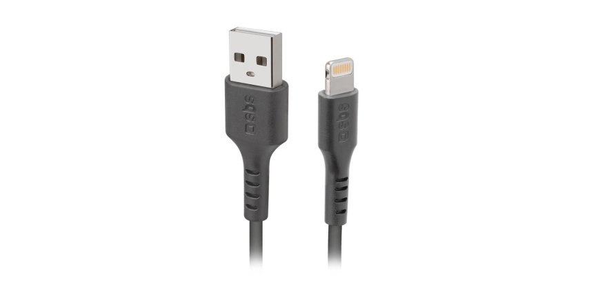 SBS Câble USB - Lightning Noir 1m