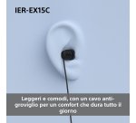 Sony IER-EX15C Auricolare Cablato In-ear Musica e Chiamate USB tipo-C Nero