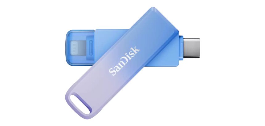 SanDisk Creator Phone Drive lecteur USB flash 128 Go USB Type-C / Lightning 3.2 Gen 1 (3.1 Gen 1) Bleu, Lilas