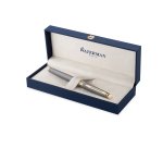 Stylo-bille waterman hemisphere metallic           retractable clip pointe       moyenne encre bleue coloris