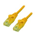 MCL 5m Cat6a U/UTP câble de réseau Jaune U/UTP (UTP) Rond