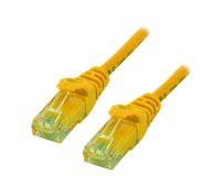 MCL 5m Cat6a U/UTP câble de réseau Jaune U/UTP (UTP)