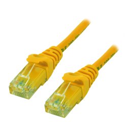 MCL 5m Cat6a U/UTP câble de réseau Jaune U/UTP (UTP) Rond