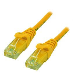 MCL 5m Cat6a U/UTP câble de réseau Jaune U/UTP (UTP)
