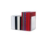 Serre-livres maul aluminium coins arrondis 16x15x21cm     coloris argent