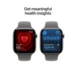 Apple Watch Series 11 GPS + Cellular 46mm Natural Titanium Case with Stone Grey Sport Band - M/L