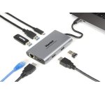Hamlet HDKC-PD400H replicatore di porte e docking station per laptop Cablato USB 3.2 Gen 1 (3.1 Gen 1) Type-C Grigio