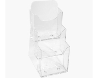 Distributeur de prospectus 3 compartiments DL (10X21cm) - Cristal