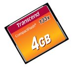 Transcend TS4GCF133 mémoire flash 4 Go CompactFlash MLC