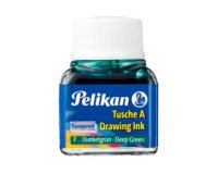 Encre de chine pelikan tire-lignes plumes dessinateur pinceaux couleur vert foncé flacon 10ml