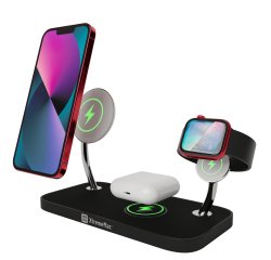 XtremeMac XMG-XM3-03 chargeur d'appareils mobiles Casques, Smartphone, Smartwatch Noir USB Recharge sans fil Intérieure