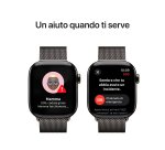 Apple Watch Series 10 Serie 10 GPS + Cellular 42mm Cassa in Titanio color Ardesia con Loop in maglia milanese ardesia