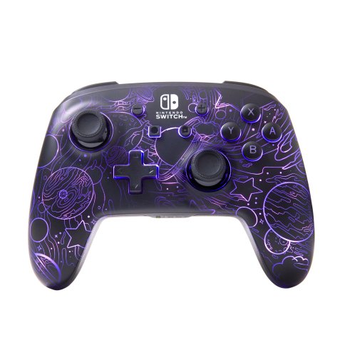 PowerA Controller senza fili avanzato per Nintendo Switch con Lumectra - Vortice galattico