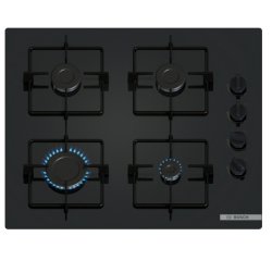 BOSCH Plaque gaz POP6B6K30, Série 2, Thermocouple, Verre trempé