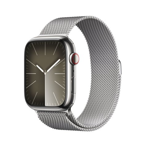 Apple Watch Series 9 45 mm Digital 396 x 484 Pixeles Pantalla táctil 4G Plata Wifi GPS (satélite)