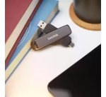 SanDisk SDDDE1-2T00-G46 unidad flash USB 2 TB USB Type-A / USB Type-C 3.2 Gen 2 (3.1 Gen 2) Negro