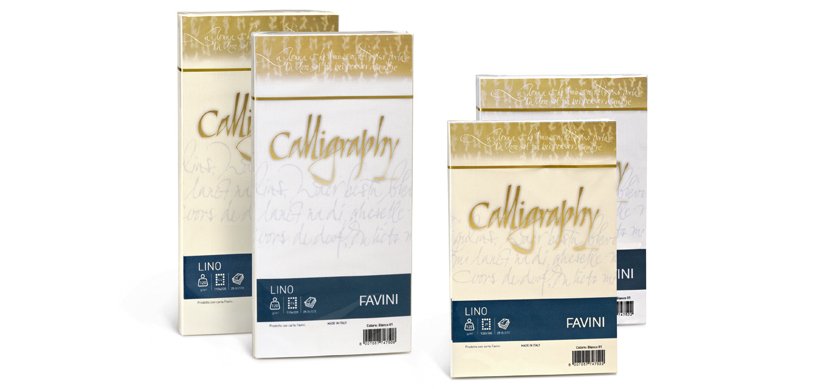 Carta Calligraphy Lino - A4 - 200 gr - avorio 02 - Favini - conf. 50 fogli