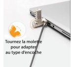 MCL MJ1C99A8LEUNIVCOD câble antivol Noir 2 m