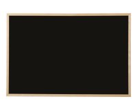 Tableau noir, bois naturel, 400 x 300 mm, noir