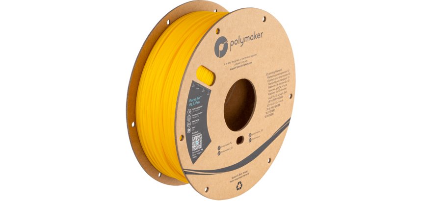 Polymaker PA07009 3D Printing Material Polylactic Acid (PLA) Yellow 1 kg