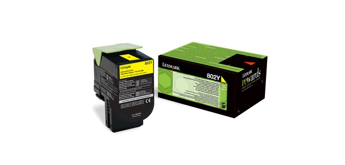 Lexmark 802Y cartuccia toner 1 pz Originale Giallo